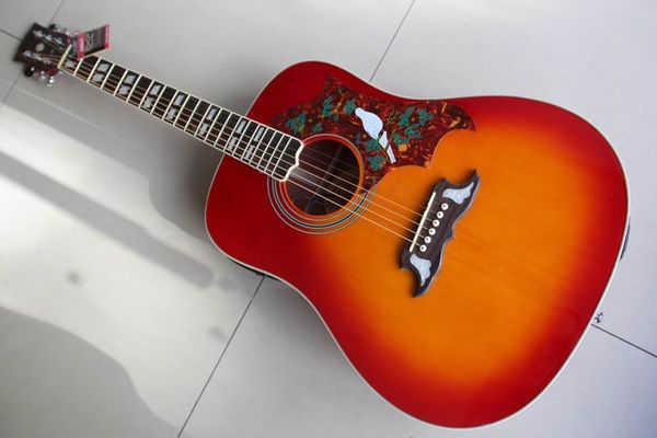 

gibsondove model dove acoustic electric guitar made of solid maple fir in cherry burst 120130