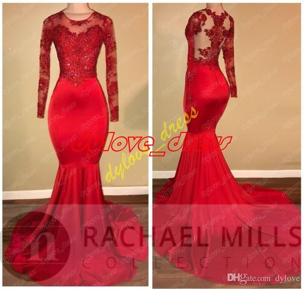 

2018 vestidos de 15 anos sweet 16 dresses women dresses evening party red long sleeves prom dresses mermaid, Black