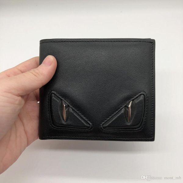 

2018 f latest men's business luxury clip brand designer card holder fashion credit card holder ultra wallets leather walle, Red;black
