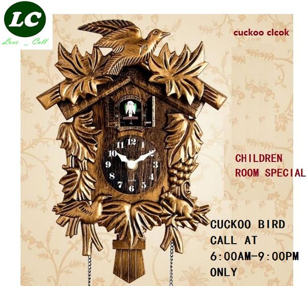 

cuckoo clock hourly tell time cartoon cute hut children room wall clock sitting room watch children bedroom wall