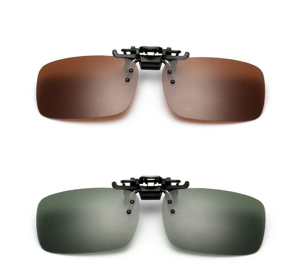 

polarized glasses clip flip up uv400 clip on sunglasses clip-on flip-up sports driving night vision lens sun glasses fast ship, White;black