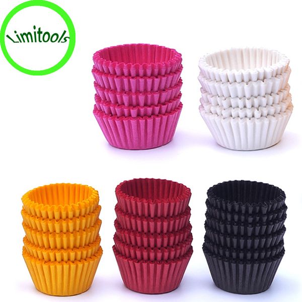 

333# 1000pcs mini chocalate paper liners baking muffin cake cupcake bakeware cases solid color drop shipping