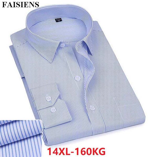 

faisiens autumn men plus size big shirt 10xl 12xl 14xl long sleeve 7xl cotton summer work business dress shirt, White;black