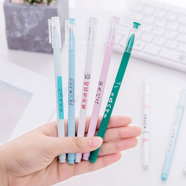 

40 pcs stationery originality school flower school grass neutral pen for student stationary 0.5mm writing supplies tools