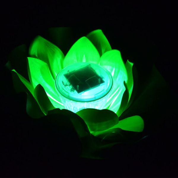Lanterna solare a LED di loto Luce galleggiante impermeabile LED Cortile galleggiante Stagno Giardino Piscina che desidera luce notturna ZA5596