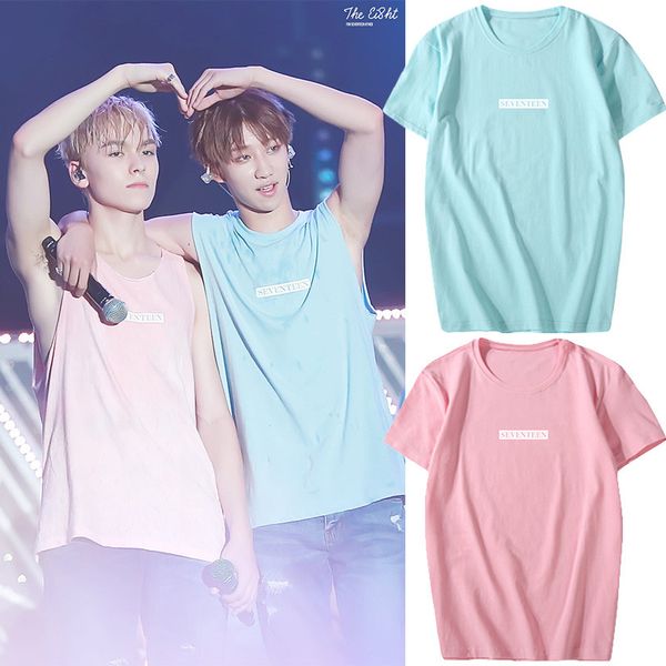 

kpop t-shirt fashion seventeen 2017 shirts 17 concert pt556 cotton korean k- t tshirt trlqu, Black