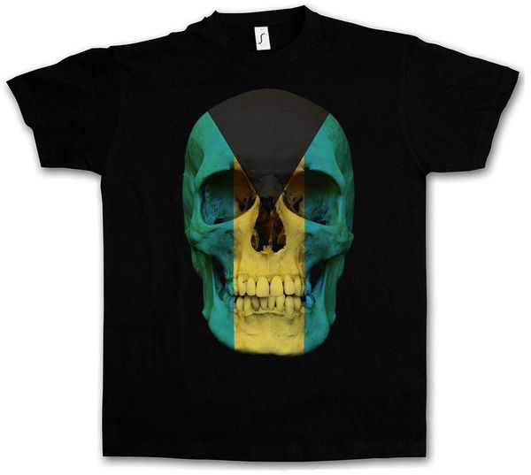 Classic Bahamas Skull Flag T Shirt Biker Mc Banner Fahne T Shirt