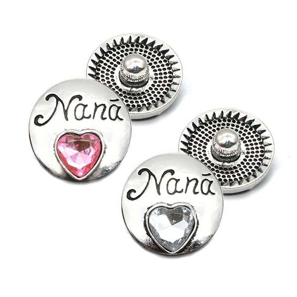 

nana w311 18mm 20mm rhinestone metal button for snap button bracelet necklace jewelry for women silver jewelry