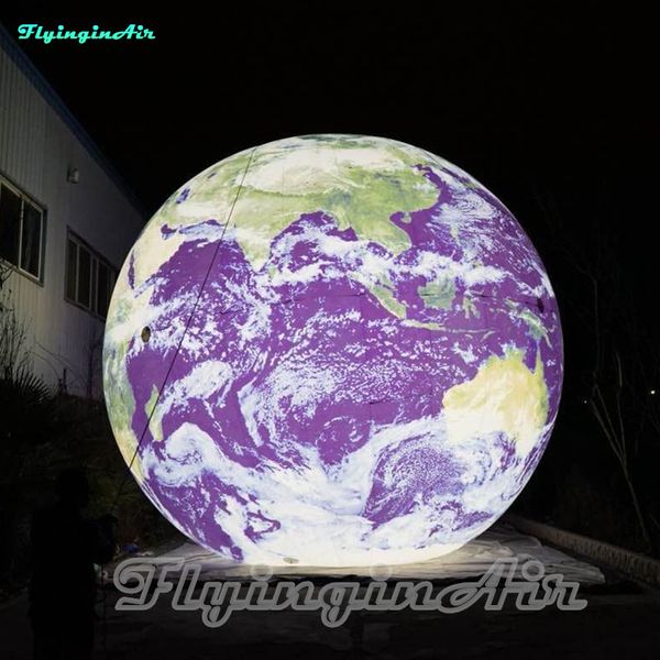 

Раздувной глобус освещения СИД планеты земли 6m раздувной гигант надул мир
