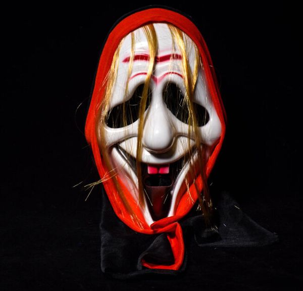 

horror skull mask mascaras terror smile black face hood mask halloween masquerade party mask party dress ghost scary