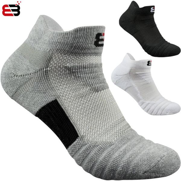 

3 pairs mens sport socks low cut ankle socks cotton mesh breathable sport cycling bowling camping hiking sock 3 colors, Black