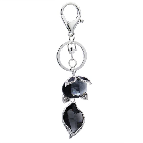 

1pc cute keychain fashion alloy rhinestone keyring keychain purse bag pendant creative gift decoration party favor, Silver