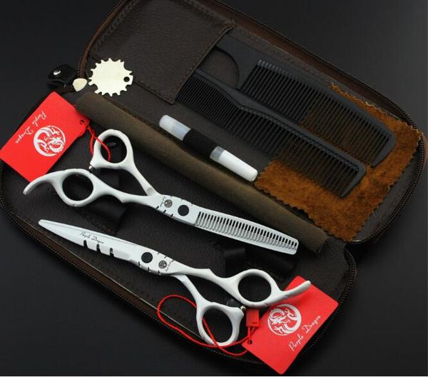 

5.5inch 6inch white paint hair dressing scissors flat teeth thinning scissors set kit hair care styling tool products hair scissors sale