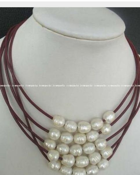 

nature water shipping 17.5" white egg 10-12mm necklace noble pearl wholesale fresh dujgr