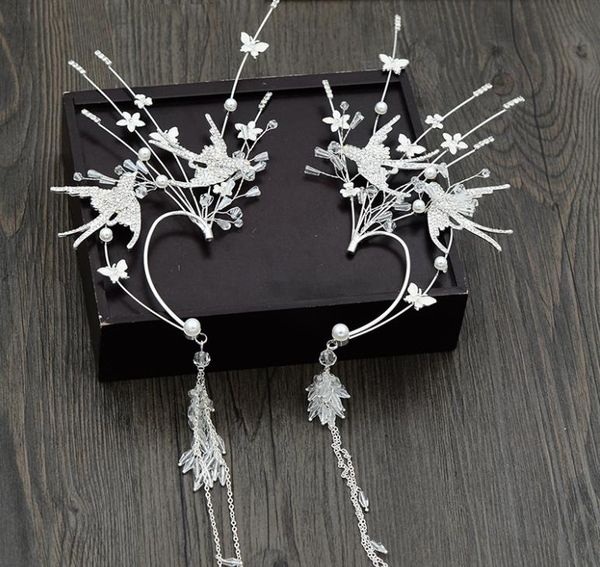 

2018 new bride wedding hairpin wedding dress accessories simple atmosphere headwear p studio accessories, Silver