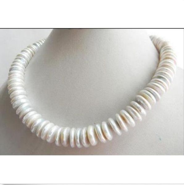 

elegant12-13mm south sea baroque white pearl necklace18" 925silver, Silver