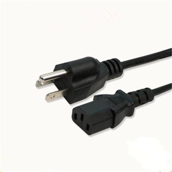 

10pcs/lot us standard powe cable cord 3 prong ul certification 16awg power extension cable female to male 1.5m