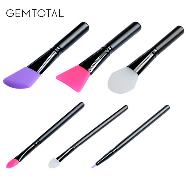 

face mask brush, gemtotal silicone cosmetic brush set of 6 face mask brush set and eye makeup brushes ing