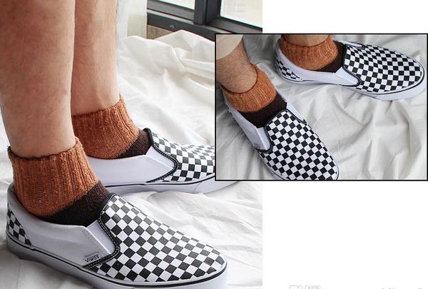 

slacker shoes, black and white lattices, men and women, canvas shoes, men's shoes, and fashion shoes