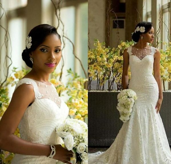 2019gorgeous Ruffle Organza Mermaid Plus Size Wedding Dresses
