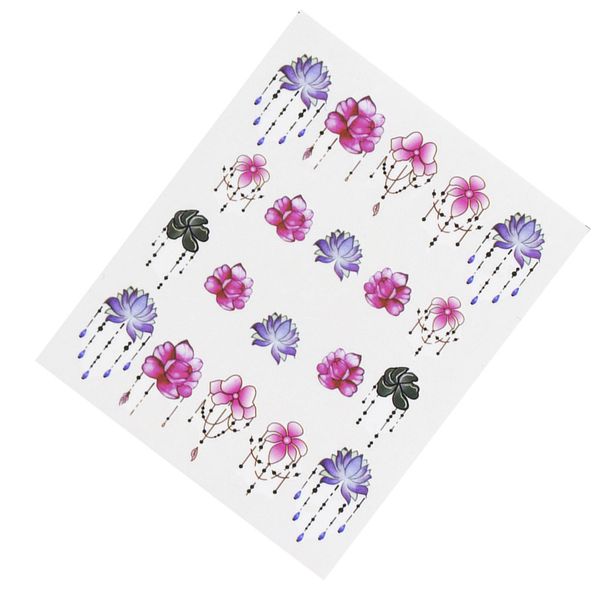 

24 sheets/set women girls dream catcher nail stickers flower tree feather nail art decals manicure art tips decoration, Black