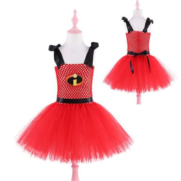 

red black incredibles inspired kids party dresses girls tutu dress children tutu costume for halloween cosplay, Black;red