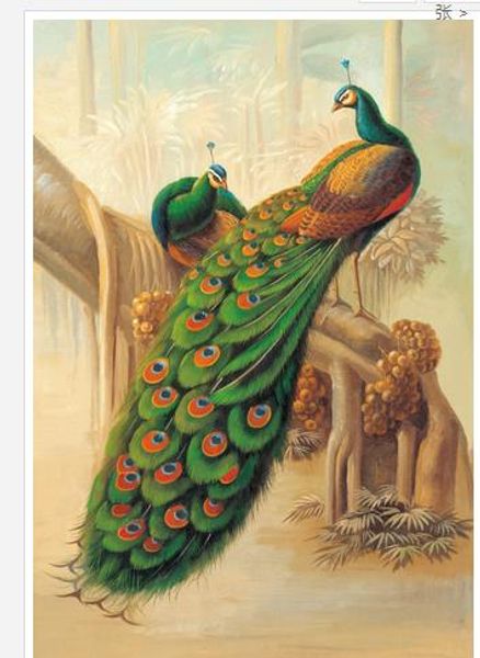 

p wallpaper 3d stereoscopic peacock, flower and bird, oil painting, chinese porch wallpaper mural painting for living room