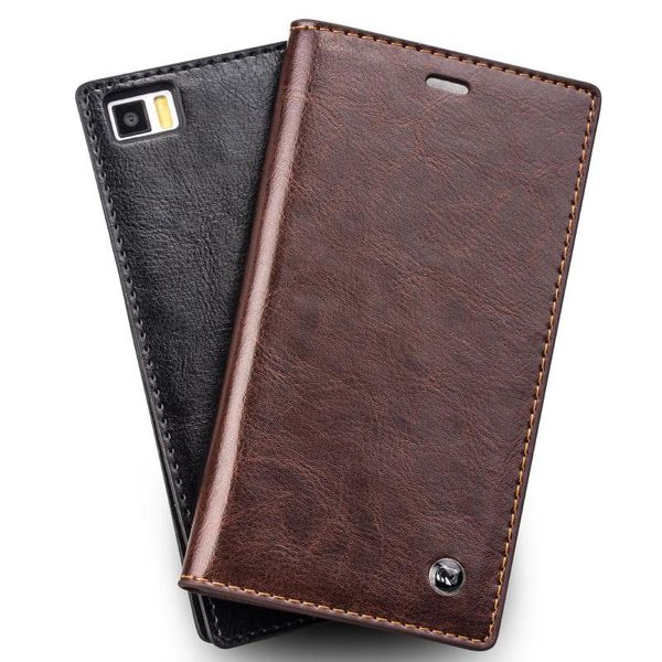 

Good quality flip leather case for Xiaomi 3,business style card holder leather cover for mi3