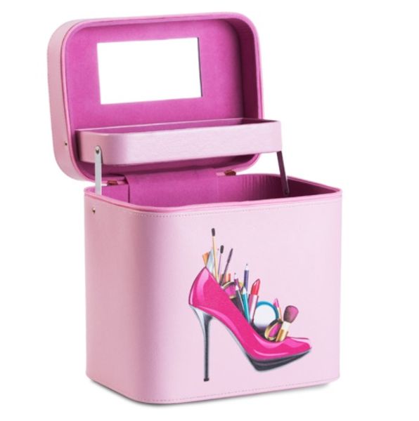 

2018 new fashion cute cosmetic case, portable makeup box, professional cosmetic bag, waterproof travel wash bag