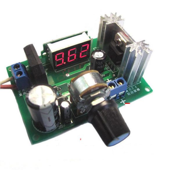 Freeshipping DC Buck Step Down Converter Modul LM317 Spannungsregler + Voltmeter 12V 5V Eingang: DC: 0-30V AC: 0-22V Ausgang: DC 1,25-30V