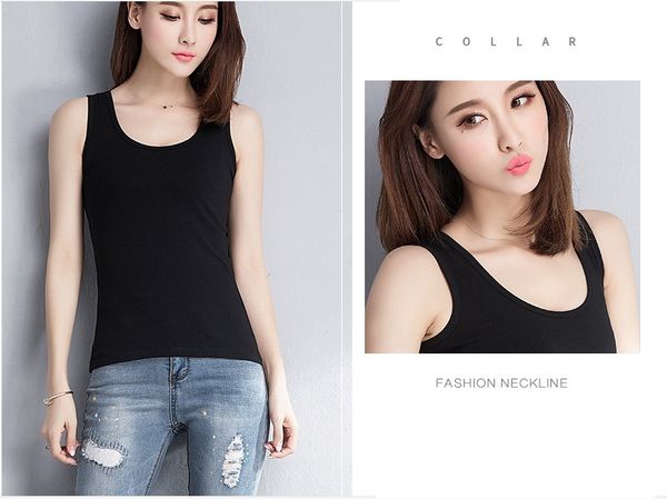 

womens tanks for summer simple design tank 2 colors (white/blace