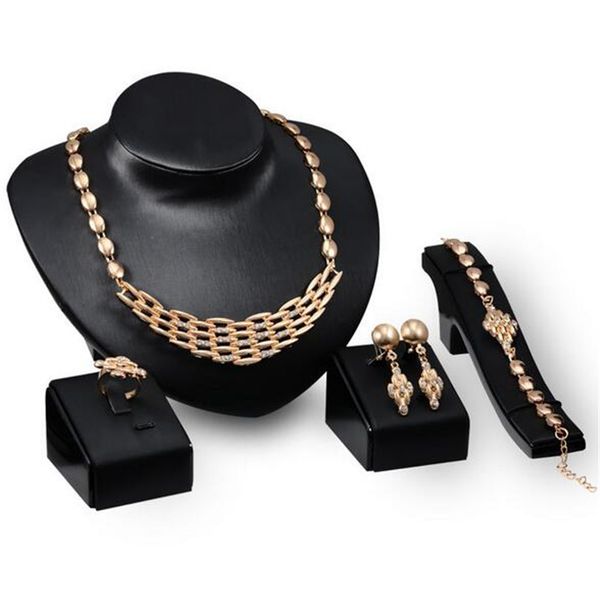 

2018 bridal gift nigerian wedding african beads jewelry set brand woman fashion dubai gold jewelry set wholesale design, Silver