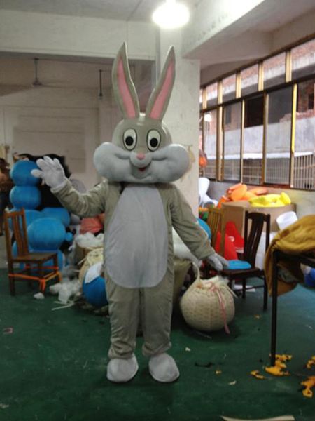 2018 Desconto de venda da fábrica Bugs bunny Mascot Costume Cartoon Character Adult Size Frete Grátis