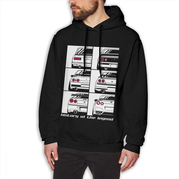 

skyline gtr автомобиль толстовка мужской great тенниска crewneck, Black