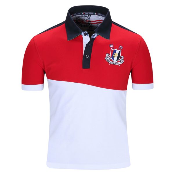 

brand men's fashion polo shirt patchwork cotton eur size grade shirt for men casual polos camisa polo masculino, White;black
