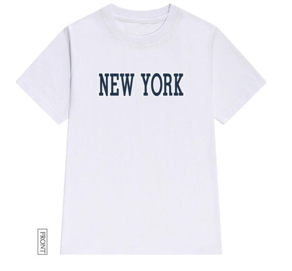 

retro letters loose t-shirt female, White