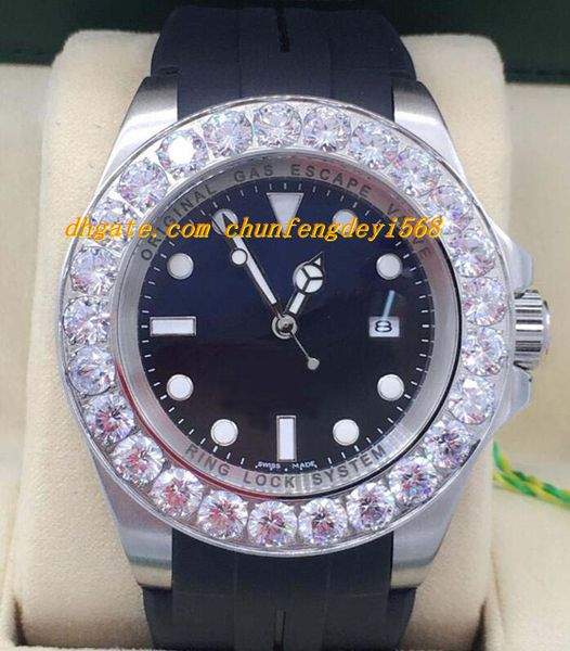 

luxury watches 2 style mens brand new custom 44mm genuine diamond watch automatic fashion men's watch wristwatch, Slivery;brown