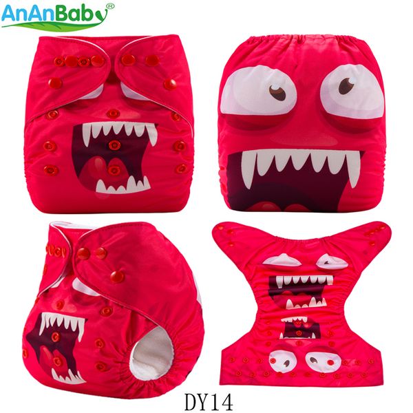

2018 ananbaby cartoon  pocket cloth diaper baby reusable waterproof cloth nappy available 3-15kg