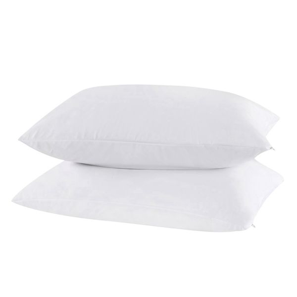 

2 pcs/lot terry waterproof pillow protector dust mite bacteria allergy control bed bug proof pillowcase home l new pillow case
