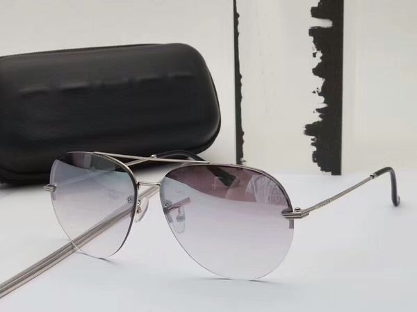 

mens spl 461 pilot sunglasses silver grey mirror lens luxury designer sunglasses eyewear new with box, White;black