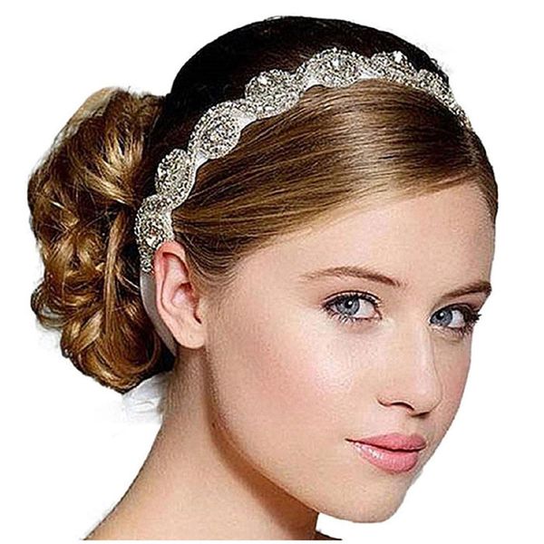 

bridal wedding beads diamond headbands hair accessory clips (silver color