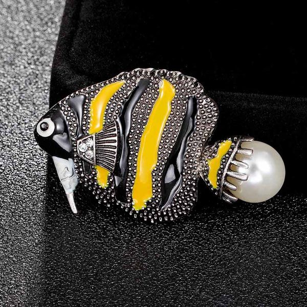 

yellow with jet enamel birds brooches bouquet for womens kids christmas gifts fashion imitation pearl brooch hijab pins bags pin, Gray