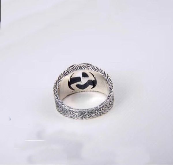 

s925 pure silver engagement trendy lovers' ring with hollow words design lover couple rings jewelry ps5445