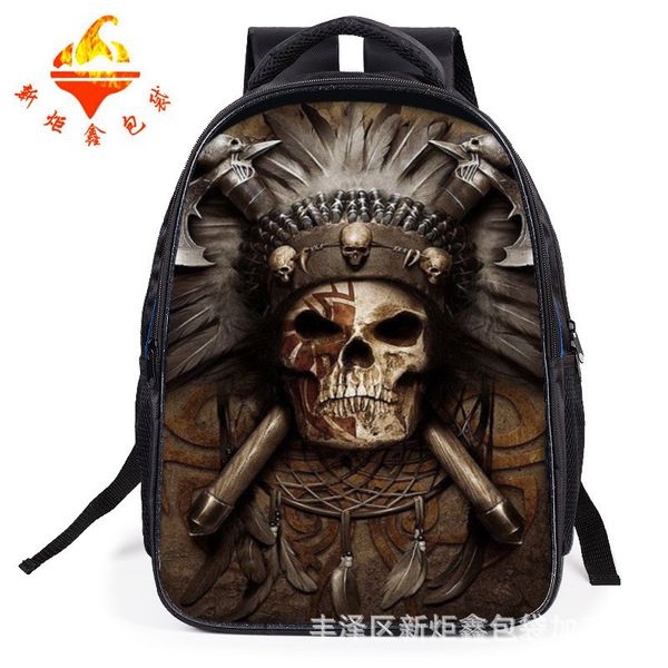 

новый хип-хоп музыка сумка, череп рок, сумка, череп и плечевой рюкзак