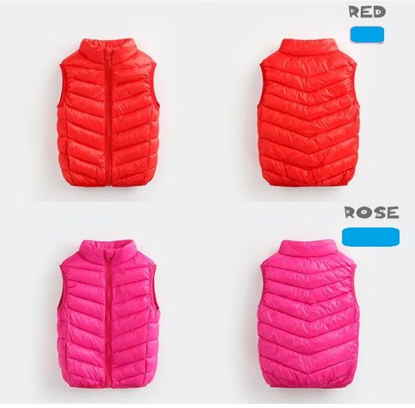 Moda bebê aquecer jack inverno quente meninos meninas para baixo coletes crianças algodão ultraleve Coletes estilo coreano crianças jaquetas casaco