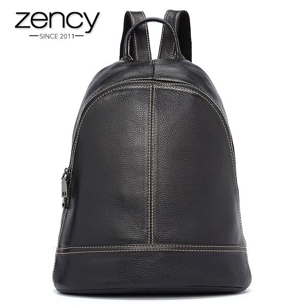 

5 colors zency brand selling women backpack preppy style travel school bag for teenager girls 100% genuine leather soft skin