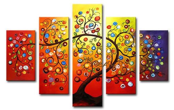 2019 Good Quality Handmade Oil Painting Wall Art Abstract Tree