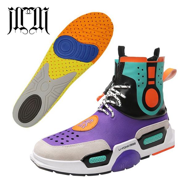 

MumuEli Добавил Стелька Фиолетовый 2018 Высокое Качество Обувь Мужчины Дышащий Повседневная Дизайнер Мода Люксовый Бренд Мужской Кроссовки L888