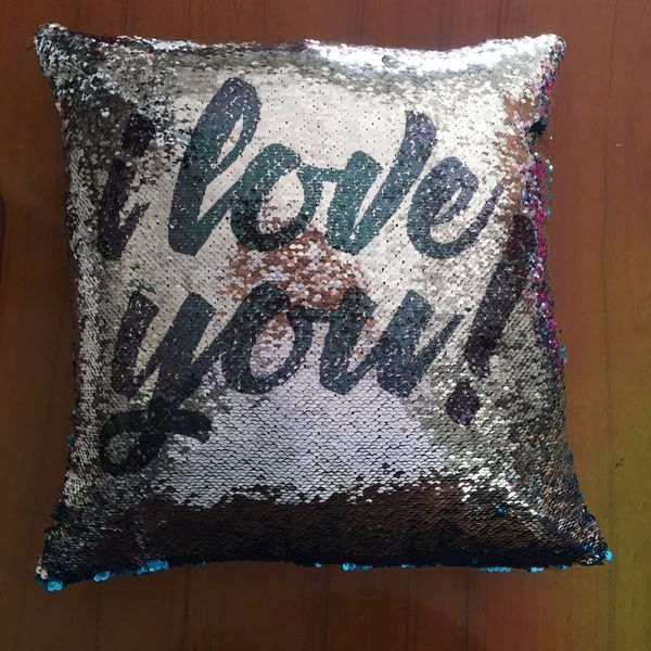 

eco friendly mermaid sequin throw pillow diy glitter cushion cover sofa home christmas new year decorative cojines pillowcase