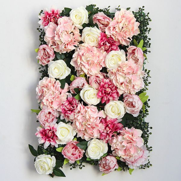 muro di fiori di peonia di seta e vite di rosa Fiori artificiali Sfondo di nozze decorazione casa Gioielli Fiore di finestra 10 pezzi